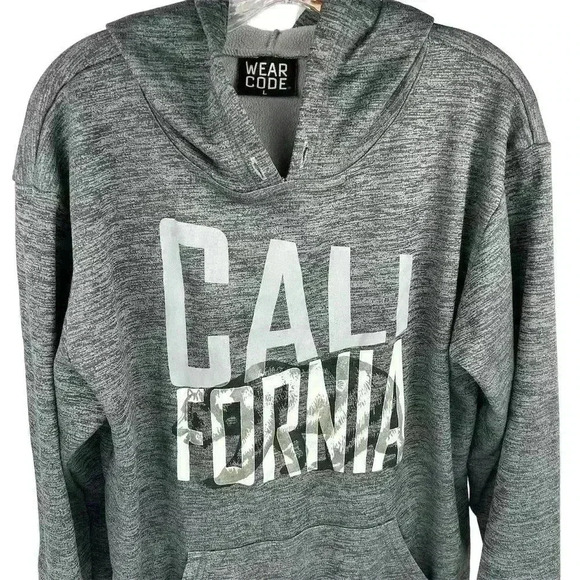 Wear Code Men's Gray California Pullover Hoodie Size Large - Picture 2 of 9
